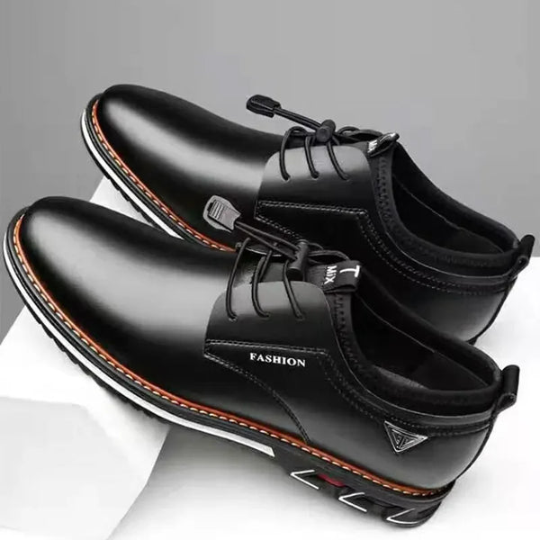 Elegant Men's Loafers: Comfortable Cowhide Leather Casual Footwear for Office & Career - Breathable Low-Top Platform Shoes with Height Increasing Features